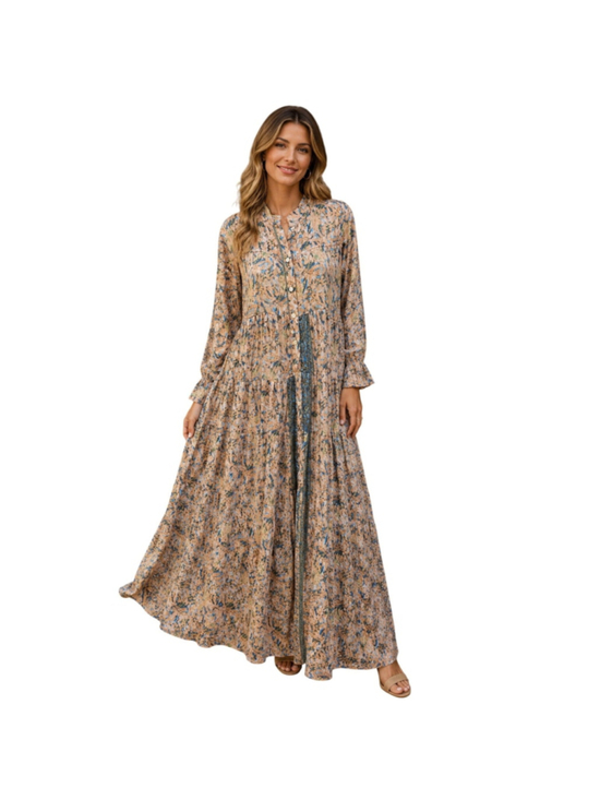 Karma Highway Dresses & Skirts - NWT Karma Highway Multicolor Paisley Boho button up Maxi Dress OS milk maid